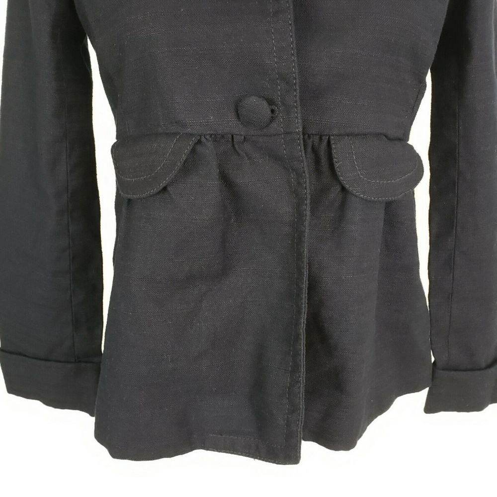 J. Crew Dark Wash Denim Peplum Jacket - Picture 3 of 7